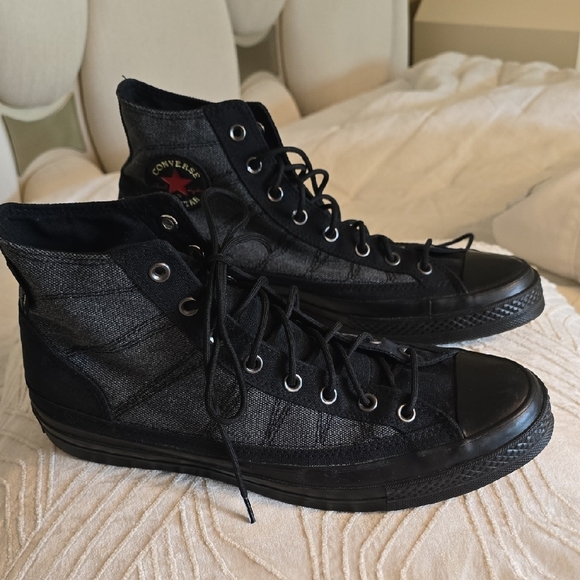 Converse Black High-Top Sneakers with Sturdy Design NWOT - Picture 1 of 12